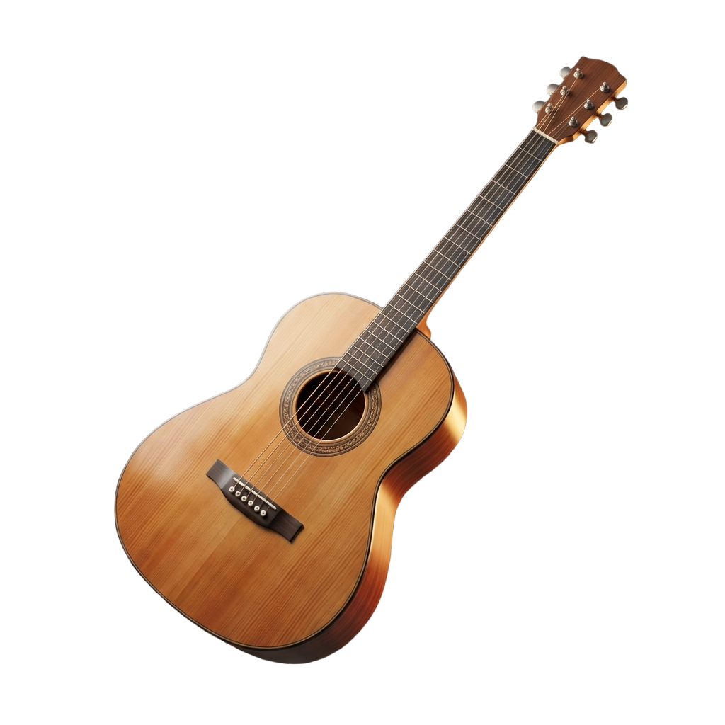 アコースティックギター。ポップスやJ-POPで使用される弦楽器