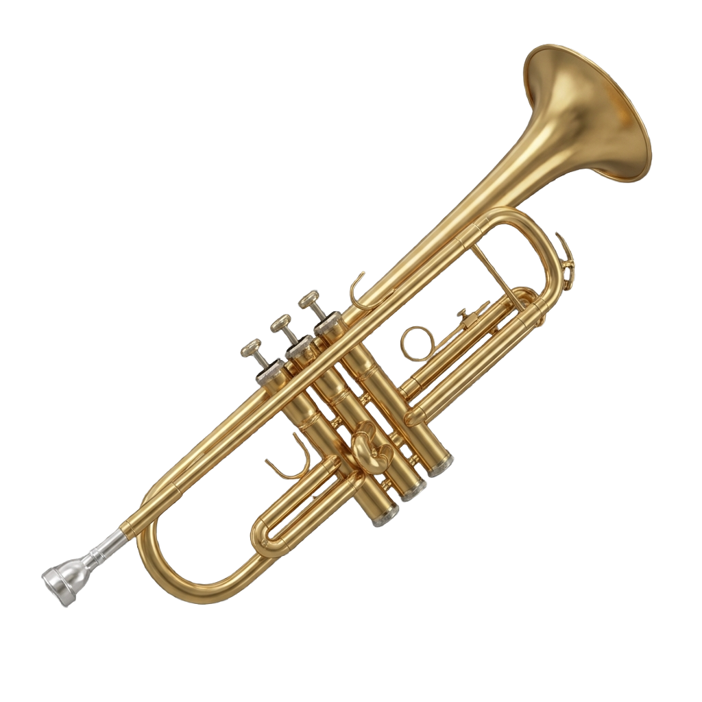 トランペット。ジャズやブラスバンドで使用される金管楽器